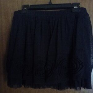 Black mini skirt